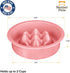 The Niner Slow Feed Bowl - Raised Peaks Slow Down Pets Eating - Fits Elevated Feeders Including Neater Feeder Large Sizes - Gentle on Teeth and Gums - Holds up to 2 Cups (Pink)