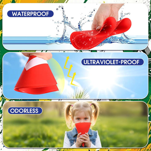 24 9 Inches Shappy Pcs Poly Spot Markers with Carry Bag Numbered Floor Dots Anti-Slip Spot Markers Waterproof Flat