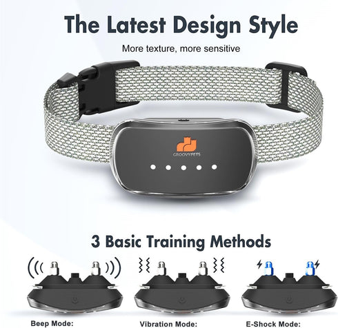 Smart Automatic Anti Bark Dog Collar, Intelligent Waterproof Rechargeable Barking Terminator, Black