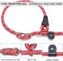 12FT / 20FT Anti-Choke Long Training Lead, 3/8" Thick Slip Lead Rope Leash with Comfortable Handle, Reflective Nylon No Pull Leash for Medium Large Dogs
