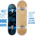 Rude Boyz 24 Inch Mini Cruiser Skateboard - Aluminium Trucks - Kids Skateboard Ages 5-8 for Beginners
