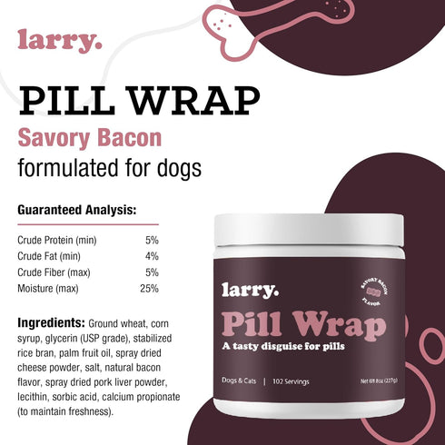 102 8 oz Bacon Pill Wrap for Dogs - Pet Pill Paste - Hide Dog Medication Pockets - Dog Treats for Medicine Hide Pill