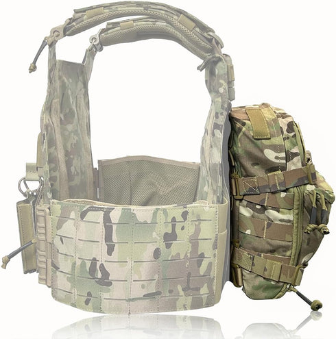 Tactical MOLLE Hydration Pack for 2L Water Bladder, Lightweight Nylon for Hiking, Running, Biking, Climbing