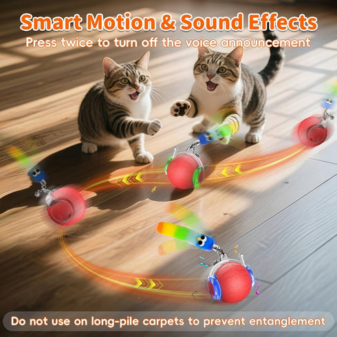 3 UPSKY PCS Replacements Tail Accessories for Interactive Cat Ball Toy