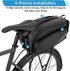 WOTOW 12L Waterproof Bike Rear Rack Bag - Reflective Bicycle Trunk Carrier with Water Bottle Holder, Shoulder Strap