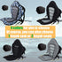 Universal Deluxe Kayak Seat Cushion with Storage Bag, 4 Adjustable Straps for Boat, SUP, Canoe, Rafting, Fishing