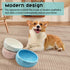 kathson Ceramic Slanted Dog Bowl, Cat Food Water Bowls Dish, Tilted 15° Pet Comfort Feeding Bowls (Pink)