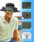 Solar Panel Powered Fan Built in Wide Brim Outdoor Fishing Hat USB Charging Men Ultralight Sun Bucket Mission Cooling