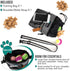 PetAmi Dog Treat Pouch, Training Bag Holder for Kibbles, Pet Food Toy, Poop Bag Dispenser (Black Stripes)