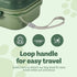 Collapsible Dog Water Bowl 30oz - 2 in 1 Portable Travel Food Bowl with Lid, Easy Carry Handle for Pets
