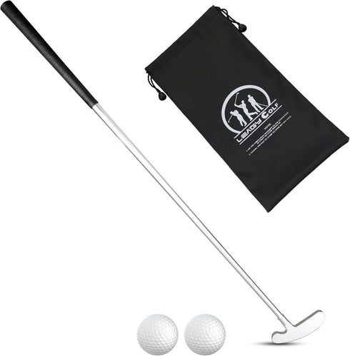 LEAGY 4-Sections Portable Golf Putter, Right & Left Hand, Includes 2 Golf Balls, 1Pack Golf Bag