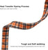 Lionet Paws Halloween Dog Collar- Cute Blank Orange Grid Fall Dog Collars with Plastic Buckle and Leaf Pendant, Light