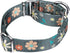 Floral Print Martingale Dog Collar by Dazzber, Heavy Duty Adjustable No Pull Collar for Extra Small Dogs (Neck 8-11