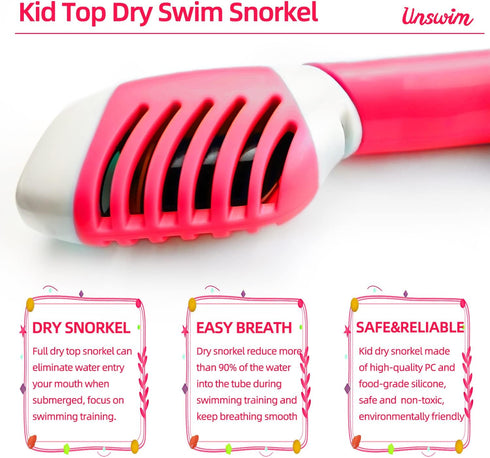 Kids Snorkel for Swimming, Rotate Function for Boys & Girls, Child Training Swimming Snorkel