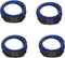 Set of 4 Flexible Steel Combination Bicycle Locks, 10mm Thick with PVC Cover, 4-Digit Resettable Code Security Cable