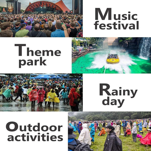 Rain Ponchos for Adults, Reusable EVA Raincoats with Hood, Portable Waterproof Jackets (2-5 Pack)
