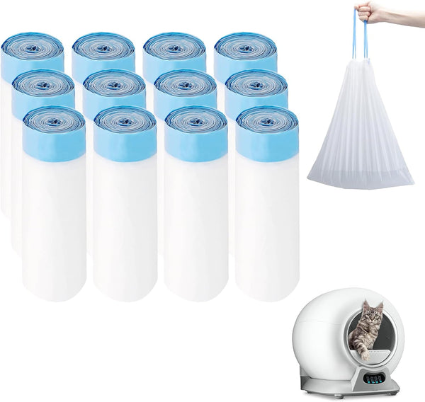 180 Count Cat Litter Box Liners Compatible with Petcove & Ducksky Automatic