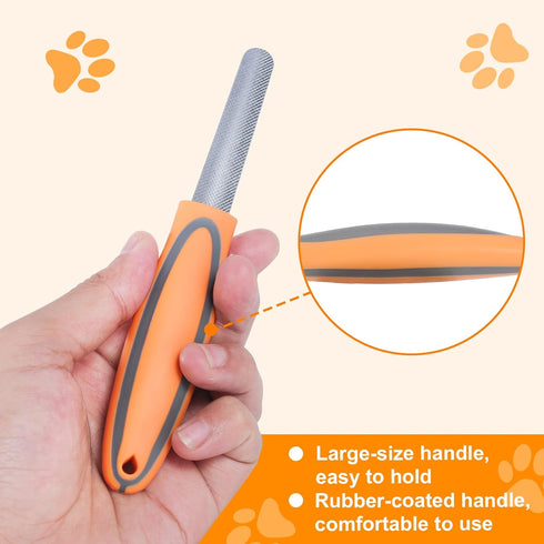 Bretheil Dog Nail File, Pet Nail Filer for Smooth and Shape All Toenail Types, Polish Off Rough Edges, Remove Burs