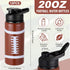 Honeydak 12 Pack Football Water Bottles, 20 oz Metal Travel Bottles with Snap Lid for Kids