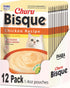 INABA Churu Bisque for Cats, Creamy Lickable Purée Side Dish, 1.4 ounces per Pouch, 12 Pouches, Chicken Recipe with