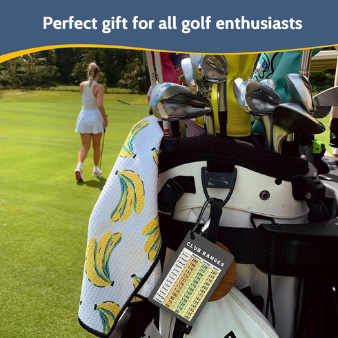Golf Club Range Chart Card, Easy Carry Credit Card Size, Sturdy Golf Yardage Card for Seasoned Golfers