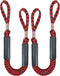 Geelu 2.5FT Bungee Dock Line, 2PCS Boat Fender Ropes for Fenders, Buoys, Docking Pontoons, Boat Accessories