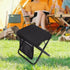 Menolana Folding Camping Stool Footstool with Side Pocket Multipurpose Small Foldable Chair for Park Traveling Fishing