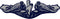 Submarine Dolphin Clear Decal, Silver, 10.5"