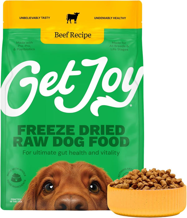 Get Joy Freeze Dried Raw Beef Meal, High Protein Grain Free, Dry