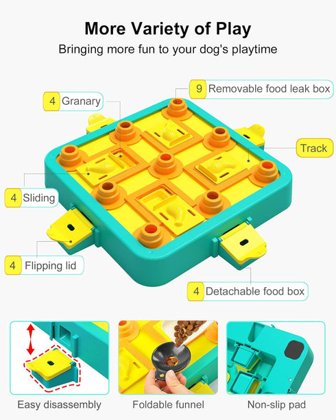 Dog Puzzle Toys, Level 3 Interactive Toy for Boredom, Treat Dispenser for Large Medium Small Dogs, IQ Training