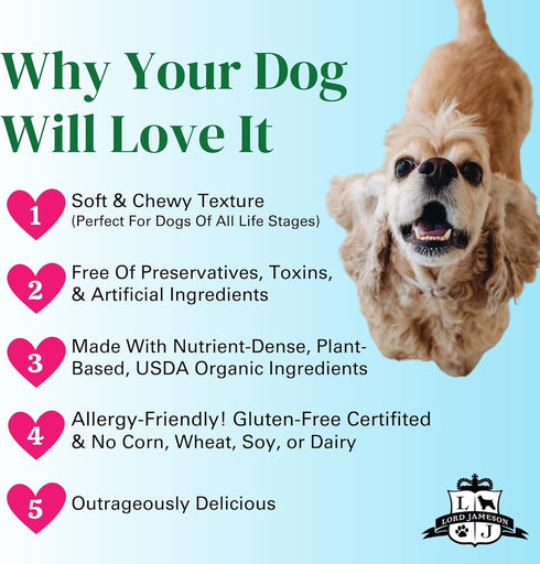 Golden Health Organic Dog Treats, Organic Dog Treats Made with Tumeric and Flax Seed, 6 oz Bag