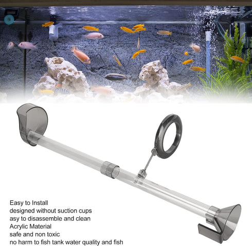 Aquarium Fish Feeder, Premium Acrylic Shrimp Feeding Tube and Dish Set, Safe for Multiple Fish