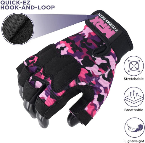 MRX Workout Gloves for Men and Women Breathable, Snug-Fit Exercise Gloves for Weight Lifting, Cycling, Gym Training
