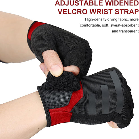 GJV Workout Gloves for Men and Women, Exercise Sports Gloves for Weight Lifting, Cycling, Gym, Training, Breathable