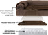 Furhaven Orthopedic Dog Bed for Large/Medium Dogs, L Shaped Chaise with Removable Bolsters - Sable Brown, Large