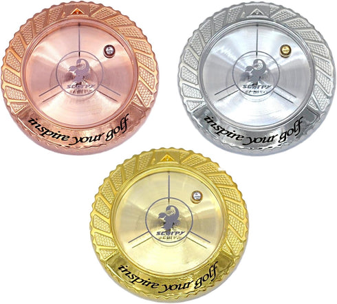 scorpy Golf Level Ball Marker with Metal Bead and Hat Clip, Precision Alignment Tool for Perfect Putts