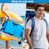 w/4 Outvita Folding Beach Chair Adjustable Headrest Flexible Tilt Angle, Cup Holder Portable High Strength Cleanable