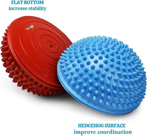 Yes4All Hedgehog Balance Pods for Exercise, Core Body Balancing, Set of 6 with Hand Pump