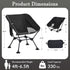 Backpack Ultralight Camping Chair,Compact Folding Chair with Anti-Sinking Large Feet and Storage Bag,Lightweight Chair