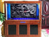 Dragon Relief Aquarium Background Poster, PVC Fish Tank Decorations Landscape, 60" x 30"