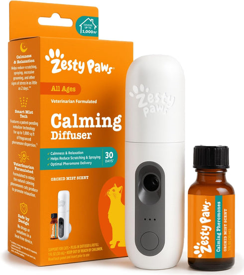Zesty Paws 30 Day Cat Pheromones Calming Diffuser Plug-in Starter Kit -