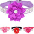 Rhinestone Dog Collar for Small Medium Dogs, Purple XS Collar for Girl Female Dogs Flower Puppy Necklace (Purple, XS)