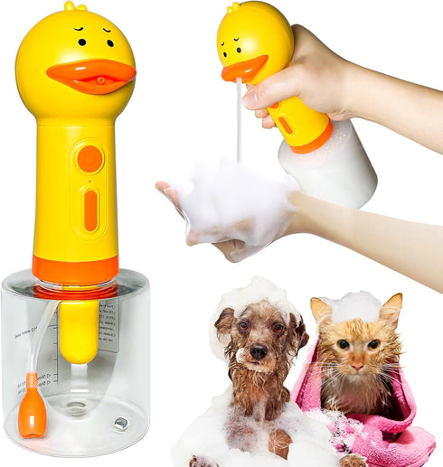 Dog Shampoo Frother, Pet Bath Brush - Deep Cleaning Foam Machine with 350ml Capacity, Shampoo Sprayer