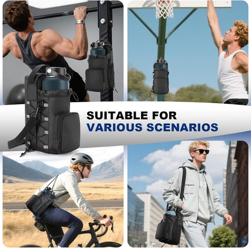 Magnetic Gym Bag Water Bottle Holder for Men and Women, Upgraded Magnetic Gym Bag, Water Bottle Holder With Strap