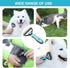 Pet Grooming Brush - 2 Sided Undercoat Rake for Deshedding and Detangling Fur for Cats and Dogs (Blue)