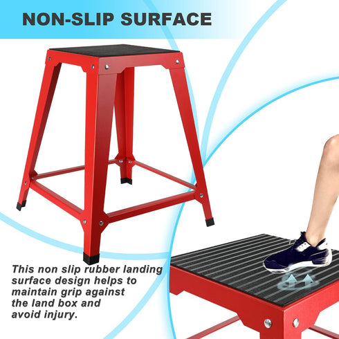18 Inch Plyometric Platforms Boxes Step Up for Exercise Fitness Jump Box Jumping Plyo Box for Home Gym Training