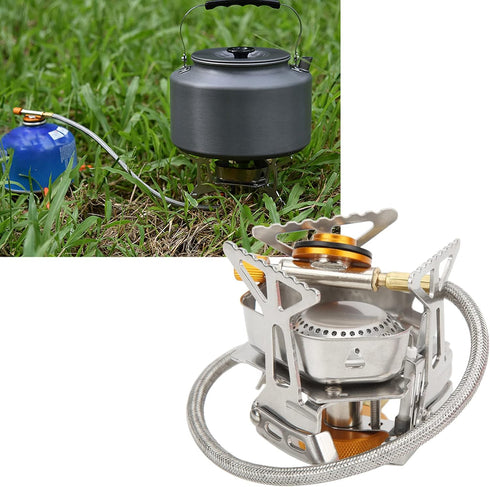 Portable Backpacking Stove, Foldable Windproof Outdoor Camping Stove, Honeycomb Hot Pot, Propane Burner
