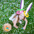2 Set (2 12 1 1 Hoshin Inflatable Bunny Ears Ring Toss Game Rabbit-Ear Hats with Ring Toss, Medal and Hand-held Pump)