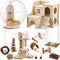 Sonwyoung 18 Pcs Hamster Toys Set, 10 Kinds Small Animal Chewing Toys, Maze