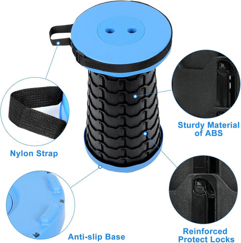 VOLIXOD 550lbs, Foldable Telescoping Stool Portable, Retractable Stool for Adults, Upgraded Collapsible Folding Seats